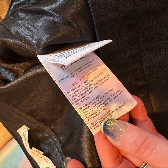 Odd Molly Black Leather Skirt (SZ 8-10) - Picture 4 of 6